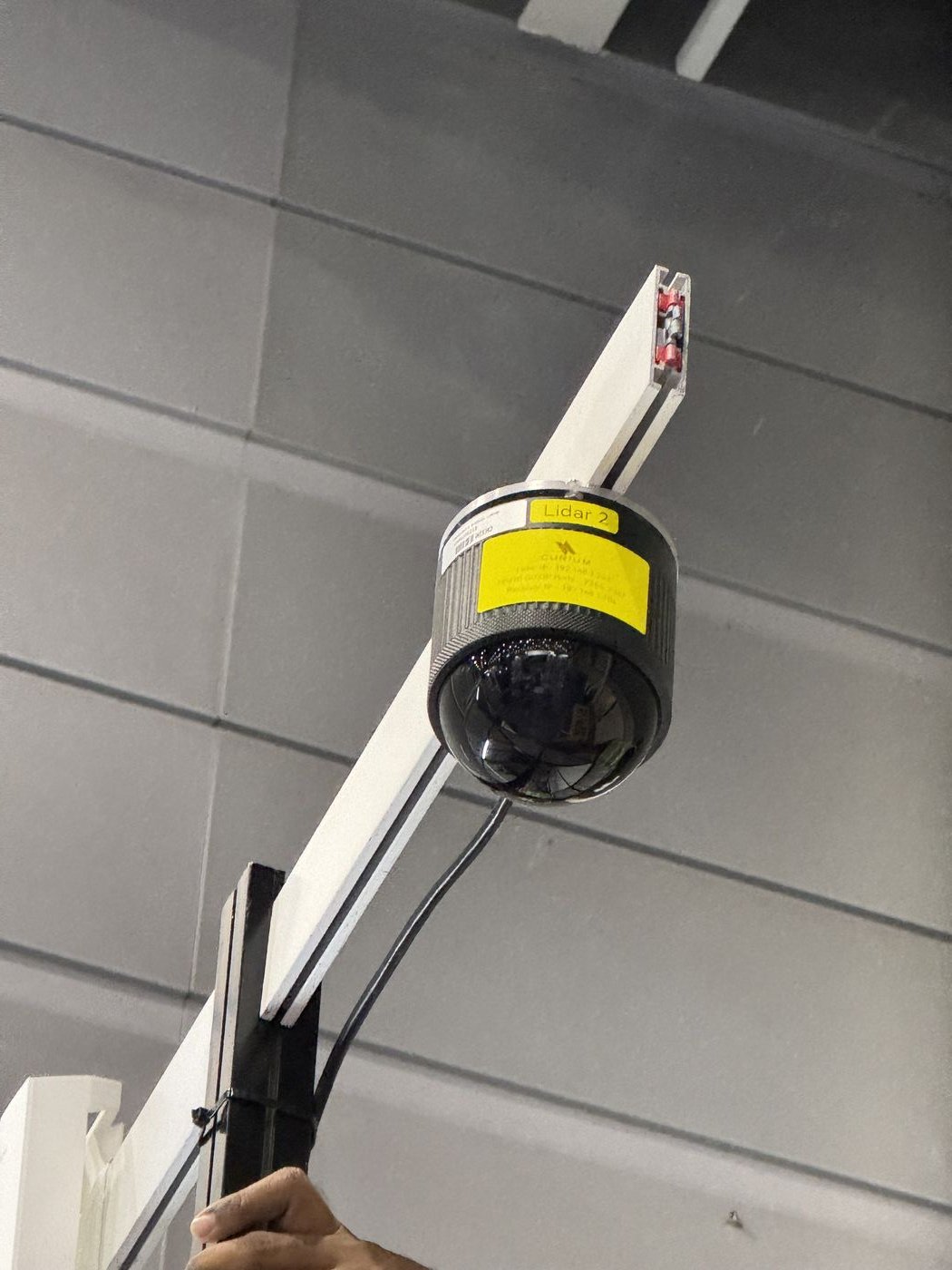 Curium-branded LiDAR sensor deployed in field